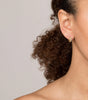 Crossover huggie earrings