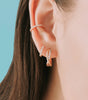 Diamond huggie earrings