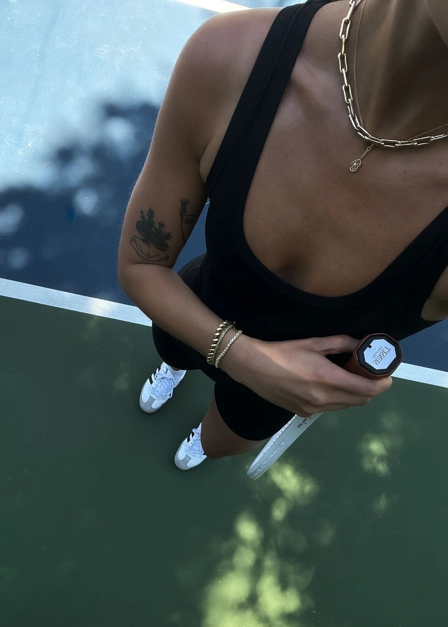 Racquet Necklace Pearl
