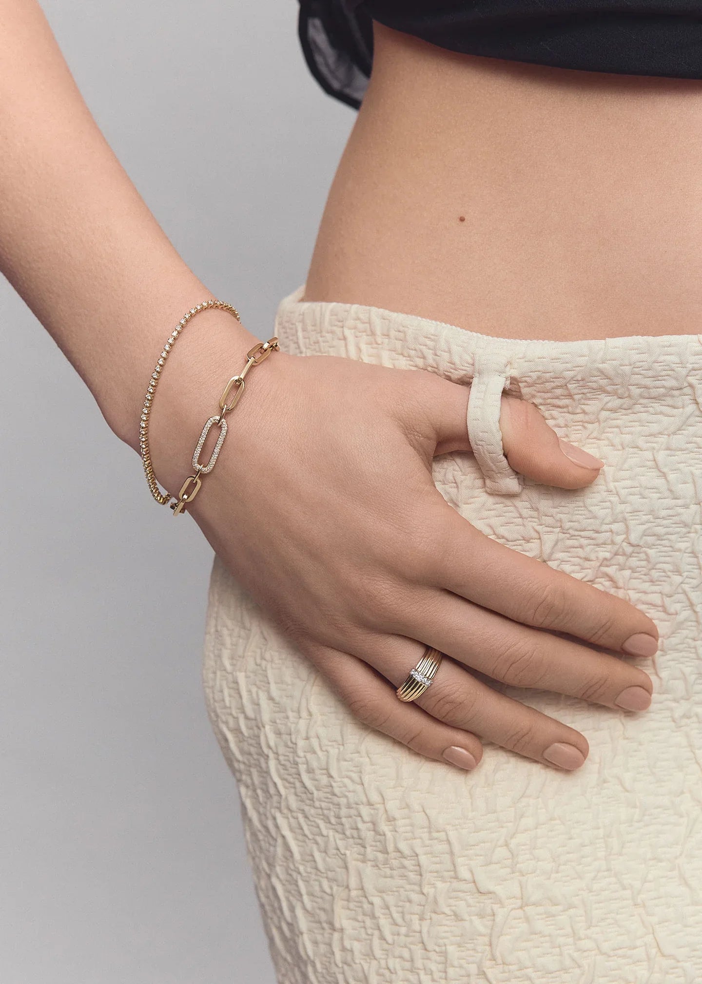 Bold Pavé Diamond Link Chain