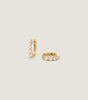 Graduated Huggie Earrings Diamond