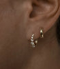 Graduated Huggie Earrings Diamond